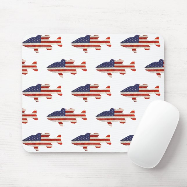 Mousepad Bandeira Americana Em Branco (Com mouse)