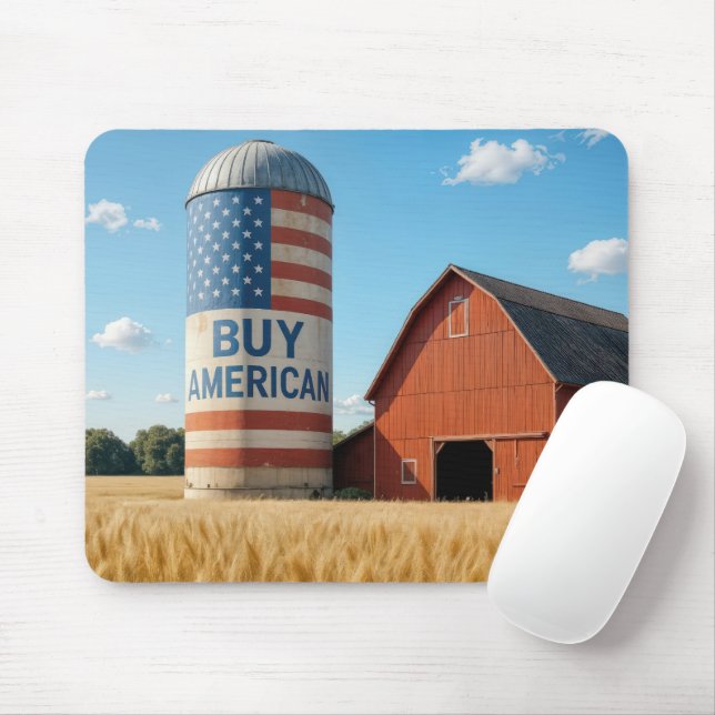 Mousepad Bandeira Americana em Silo Barn (Com mouse)