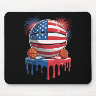Mousepad Bandeira Americana EUA Sorvete Jogo de Gotejamento
