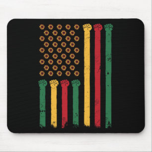 Mousepad Bandeira Americana Girassol Junta Blm Black Histo