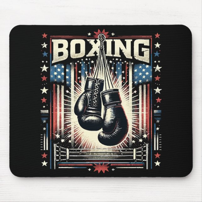 Mousepad Bandeira Americana Incomodada - Boxer Vintage Bo (Frente)