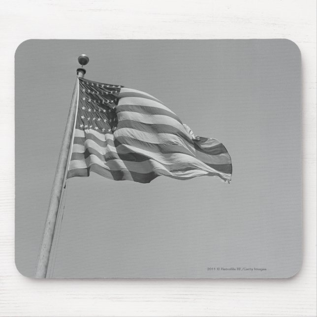 Mousepad Bandeira americana no mastro (Frente)