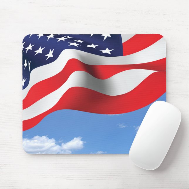Mousepad Bandeira Americana no Sky (Com mouse)