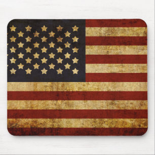 Mousepad Bandeira americana patriótica dos EUA do Grunge d