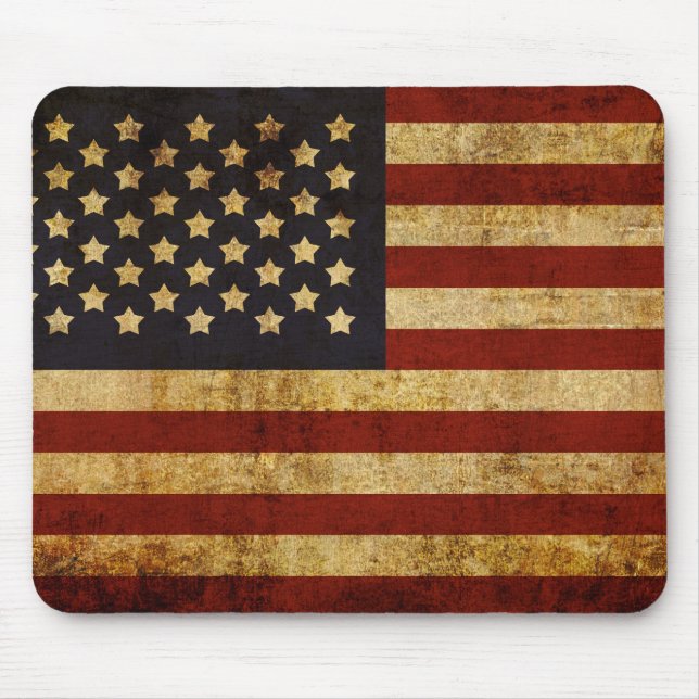 Mousepad Bandeira americana patriótica dos EUA do Grunge do (Frente)