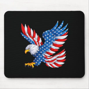 Mousepad Bandeira Americana Patriótica EUA 4 de Julho Águia