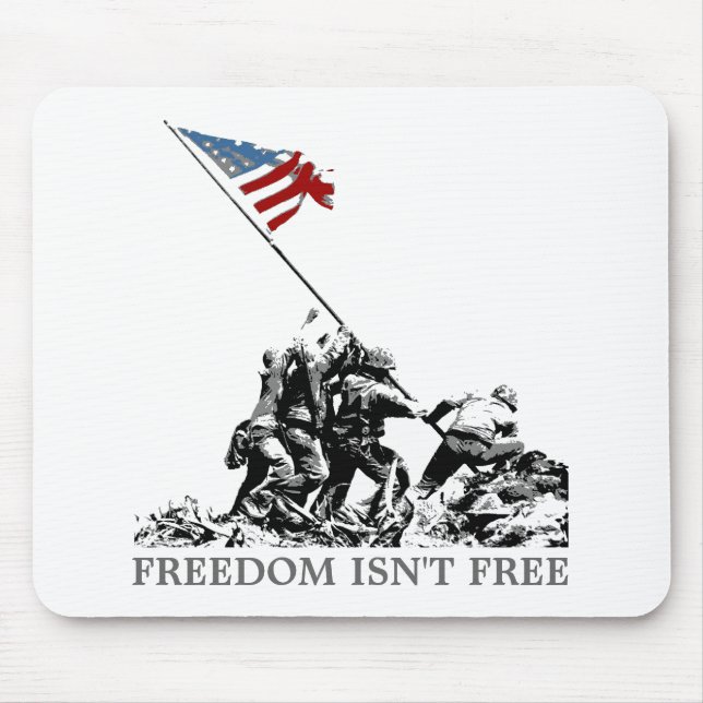 Mousepad Bandeira americana patriótica Iwo Jima (Frente)