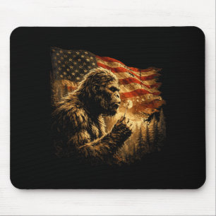 Mousepad bandeira americana pé grande soprando dente-de-leã