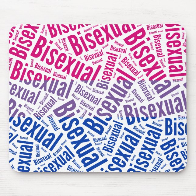 MOUSEPAD BANDEIRA BISSEXUAL DO TESTE PADRÃO DA PALAVRA - (Frente)