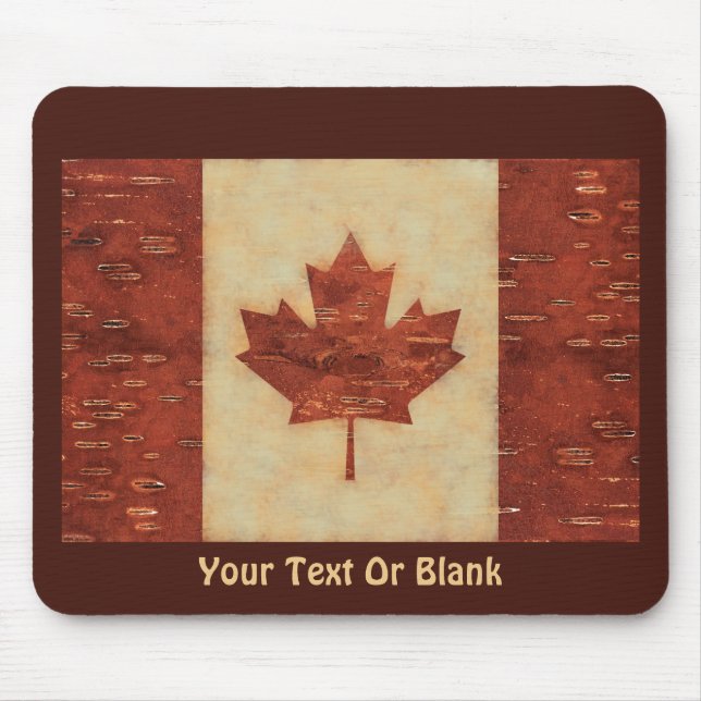 Mousepad Bandeira Canadiana No Latido De Nascimento Interio (Frente)