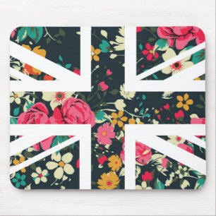 Mousepad Bandeira cor-de-rosa de Union Jack Ingleses do