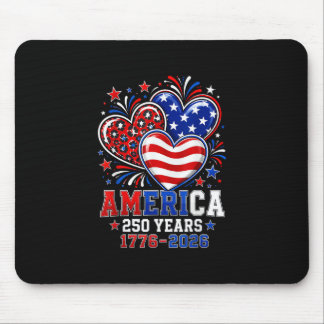 Mousepad Bandeira da América do 250º Aniversário Coração 25