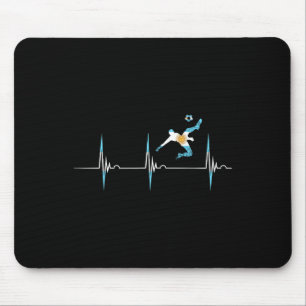 Mousepad Bandeira da Argentina Batimento cardíaco Ekg Pulso