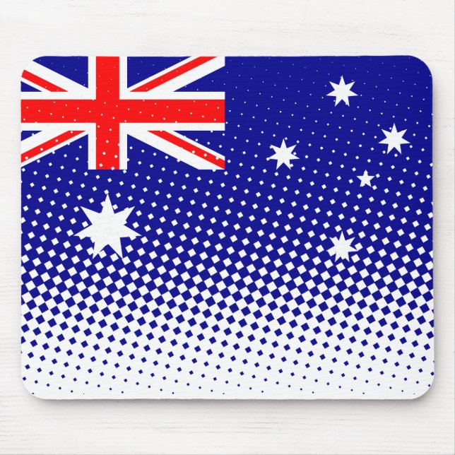 Mousepad Bandeira Da Austrália Com Efeito De Meia-Tons (Frente)