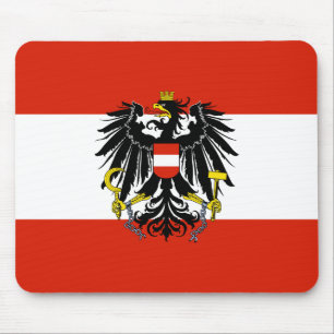 Mousepad Bandeira da Áustria com Casaco de armas