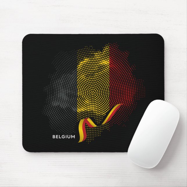 Mousepad bandeira da Bélgica (Com mouse)