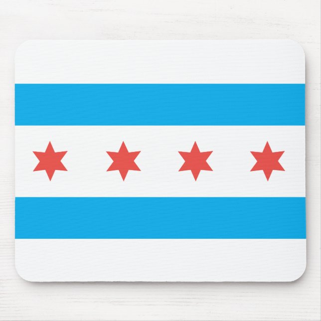 Mousepad Bandeira da cidade de Chicago (Frente)