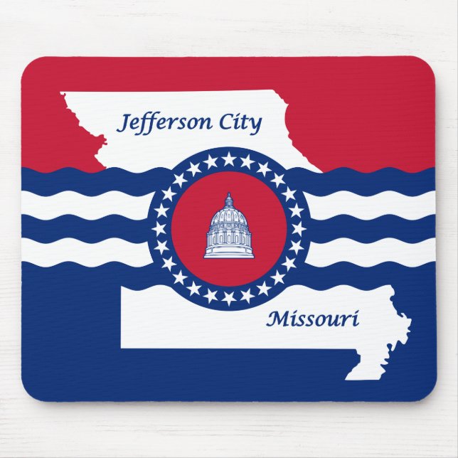 Mousepad Bandeira da cidade de Jefferson, Missouri (Frente)