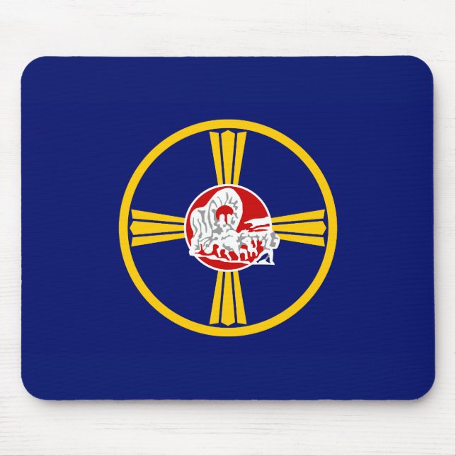 Mousepad Bandeira da Cidade de Omaha (Nebraska) (Frente)