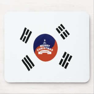 Mousepad Bandeira da Coreia do Sul no Natal