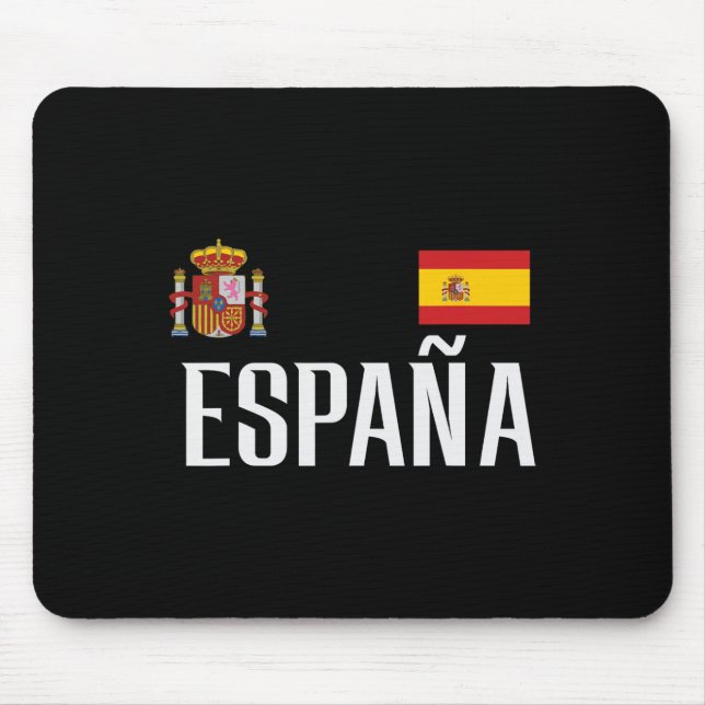 Mousepad Bandeira da Espanha Espana Fã de Futebol de Homens (Frente)
