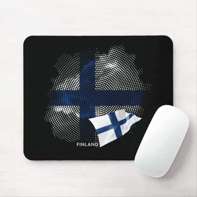 Mousepad bandeira da Finlândia (Com mouse)
