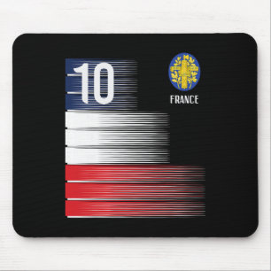 Mousepad Bandeira da França Número 10 Futebol Francês Homen
