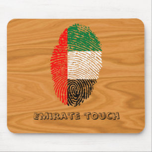 Mousepad Bandeira da impressão digital do toque do emirado
