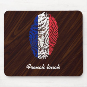 Mousepad Bandeira da impressão digital do toque do francê