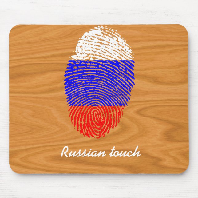 Mousepad Bandeira da impressão digital do toque do russo (Frente)