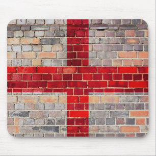 Mousepad Bandeira da Inglaterra num muro de tijolos