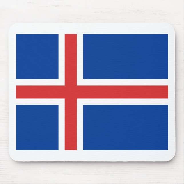 Mousepad Bandeira da Islândia (Frente)