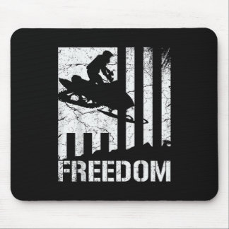 Mousepad Bandeira da Liberdade do Snowmobile Snowmobiling