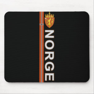 Mousepad Bandeira da Noruega Orgulho Futebol e Tema Esporti