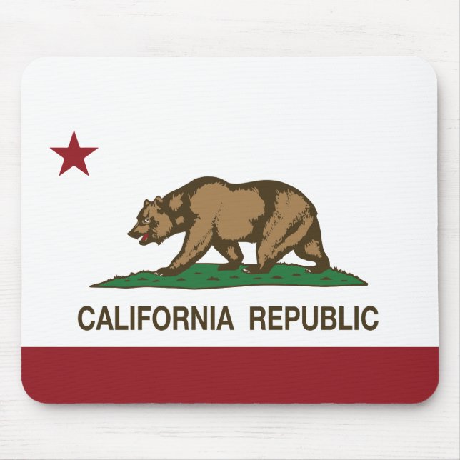 Mousepad Bandeira da república de Califórnia (Frente)
