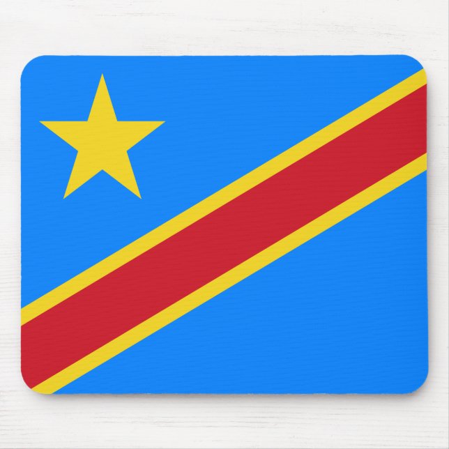 Mousepad Bandeira da República Democrática do Congo (Frente)