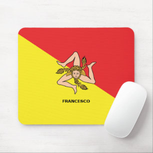 Mousepad Bandeira da Sicília - Amarelo Vermelho da Sicíli