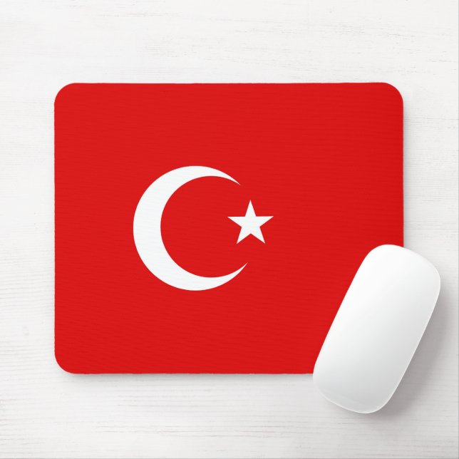 Mousepad bandeira da Turquia (Com mouse)
