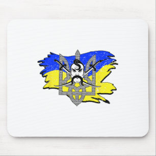 Mousepad Bandeira da Ucrânia Guerreiro Cossaco Ucraniano Tr