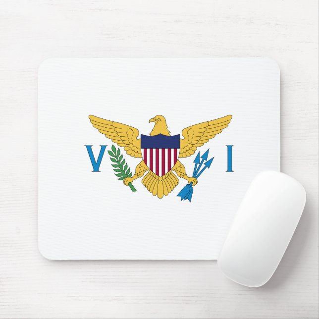 Mousepad bandeira das Ilhas Virgens dos EUA (Com mouse)