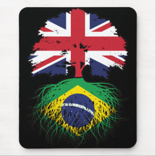 Mousepad Bandeira das Raízes da Árvore Britânica