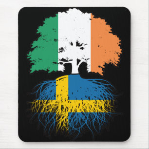 Mousepad Bandeira das Raízes da Árvore da Irlanda da Irland