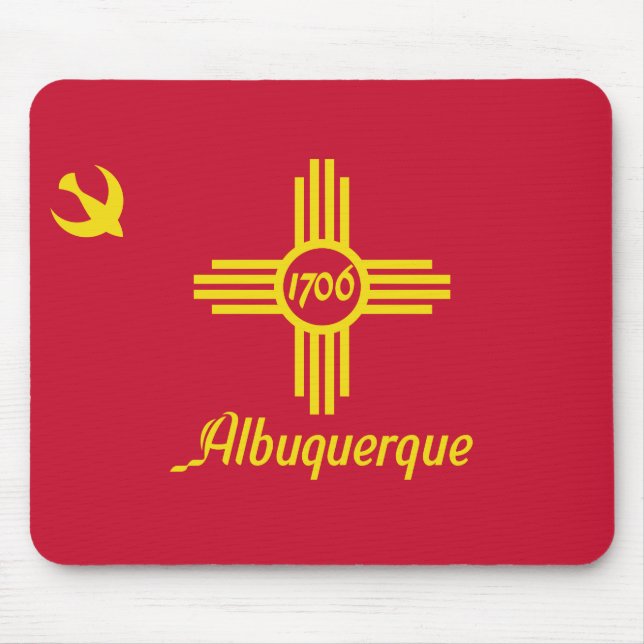 Mousepad Bandeira de Albuquerque, Novo Mouse do México (Frente)