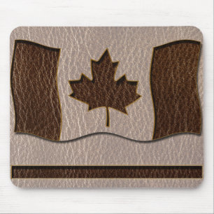 Mousepad Bandeira de Canadá do Couro-Olhar macia