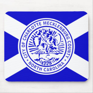 Mousepad Bandeira de Charlotte, Carolina do Norte