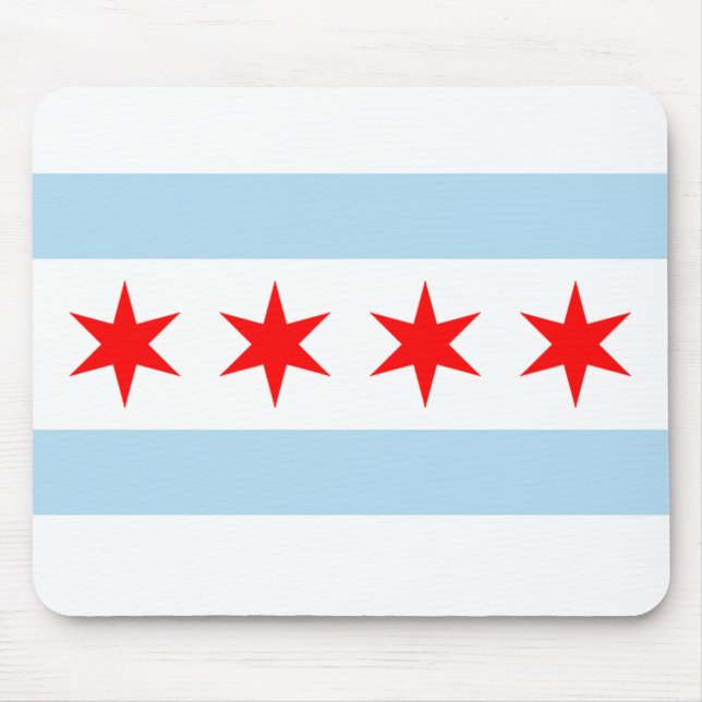 Mousepad Bandeira de Chicago (Frente)