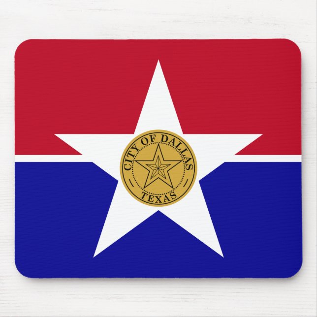 Mousepad Bandeira de Dallas (Texas) (Frente)