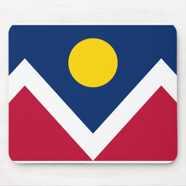 Mousepad Bandeira de Denver, Colorado (Frente)