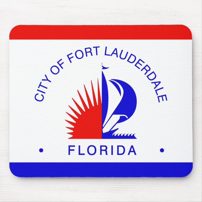 Mousepad Bandeira de Fort Lauderdale, Florida (Frente)