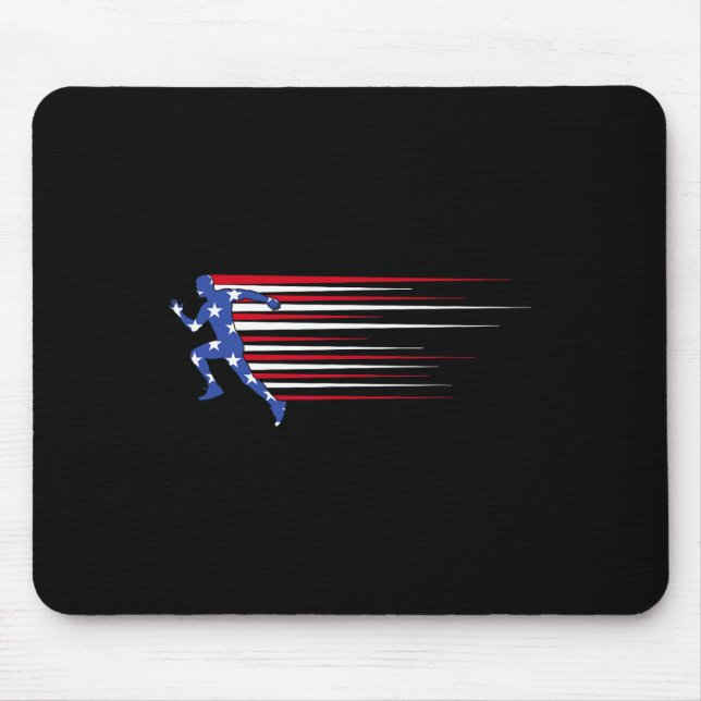 Mousepad Bandeira de Gorila 'merica Óculos de Sol Engraçado (Frente)